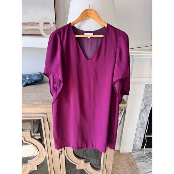 Anna Cate V Neck Purple Mini Dress Size XSmall - Picture 2 of 9